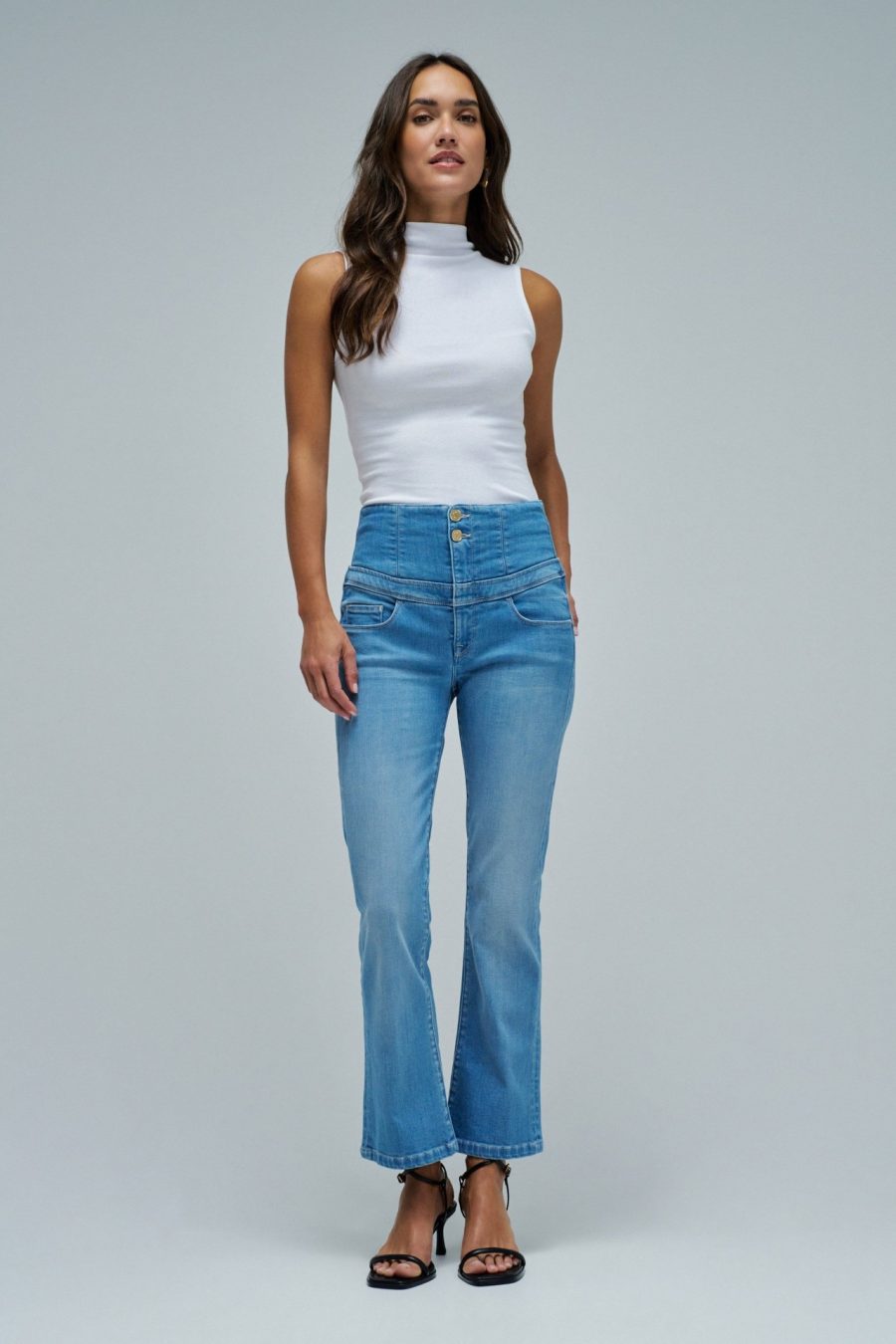 JEANS DIVA PUSH IN CROPPED FLARE