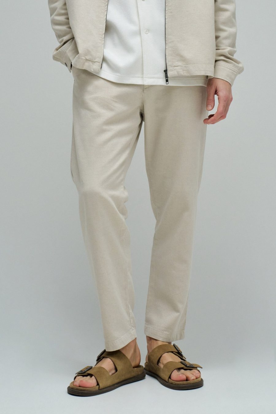 CALÇAS JOGGERS COM LINHO